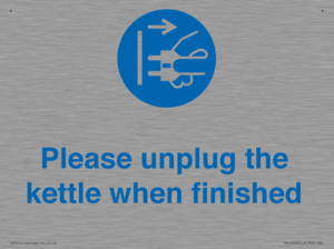 Please unplug the kettle when finished